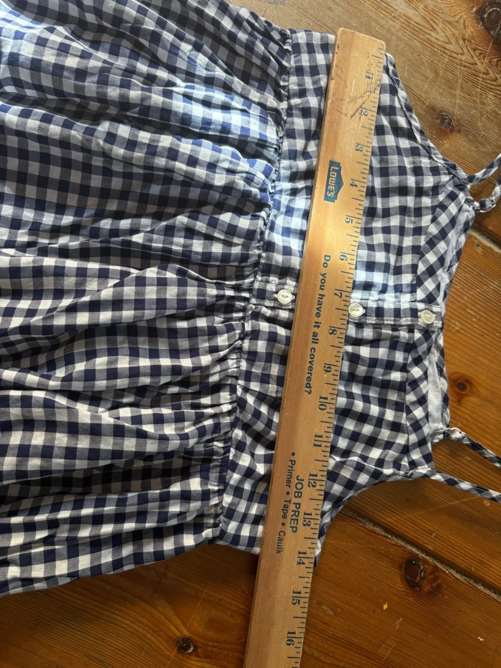 Ralph Lauren Girls Gingham Maxi Dress Size 16 XL Navy White 100% Cotton